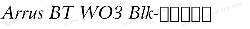 Arrus BT WO3 Blk字体转换